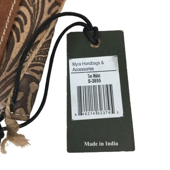 Myra Bags #3855 Wallet ID Credit Card Picture Holder RFID Hand Tooled Leather - Picture 14 of 14